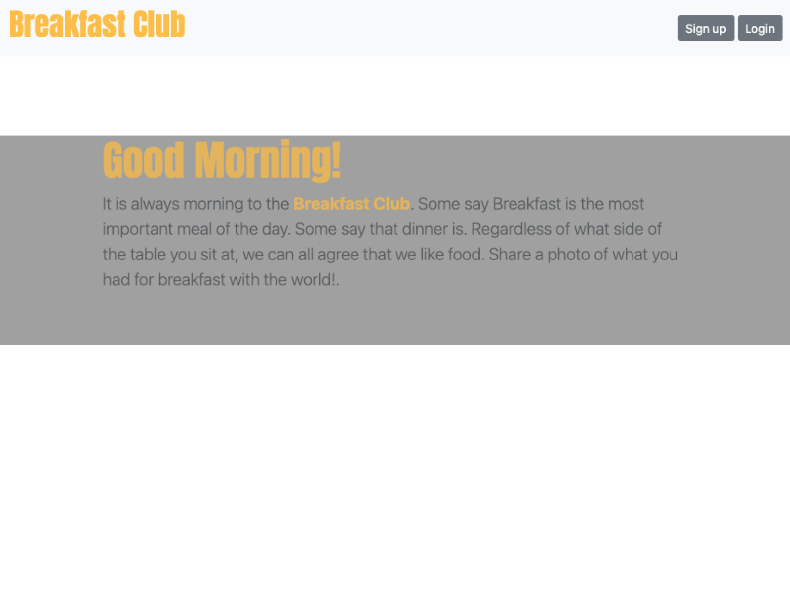 Breakfast Club app